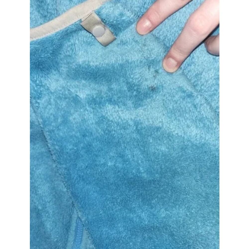 North Face Jacket Girls Size XL Blue Fleece Full Zip Long Sleeve Mock Neck #46 - Picture 6 of 9